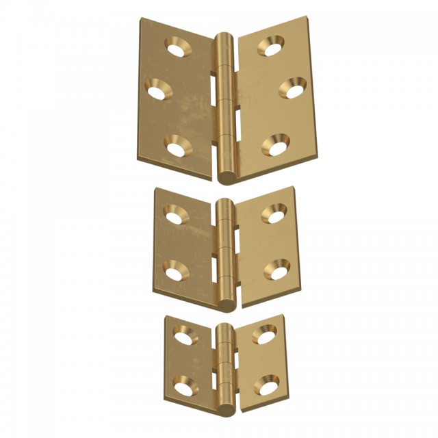 BRASS FLAT HINGES SATIN GOLD